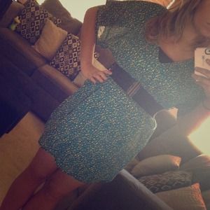 ⛔️⛔️SOLD⛔️⛔️Teal and Yellow Leopard Print