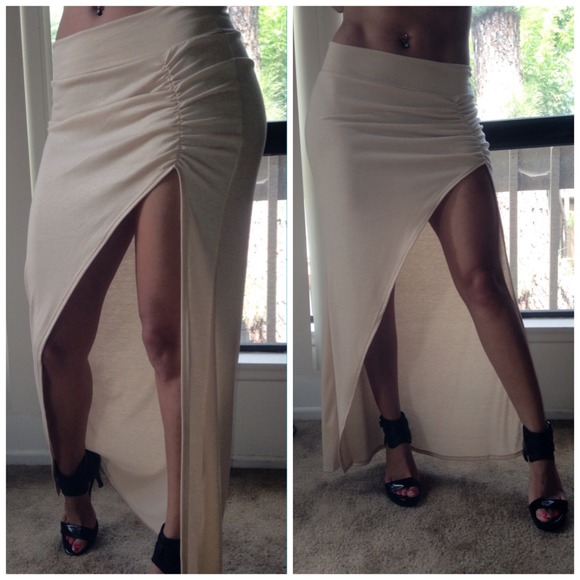 Creme Maxi Skirt