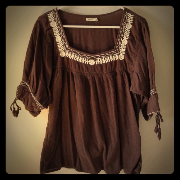 BUNDLED Brown boho top