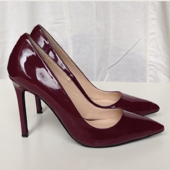 Shoemint Shoes - Shoemint GELAREH Wine Patent Pumps