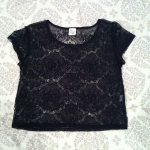 Black lace blouse