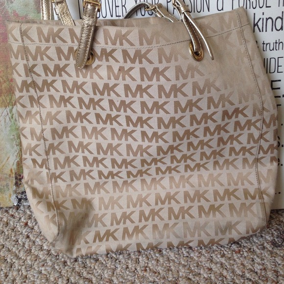 Michael kors gold handbag