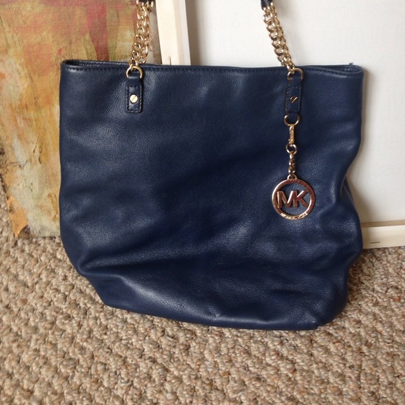 Authentic Michael Kors blue handbag