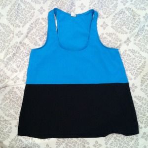 Color block racerback tank