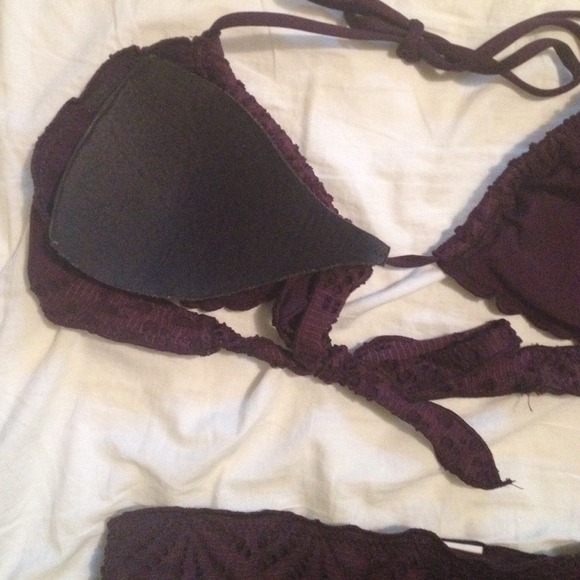 SOLD Locally. Mossimo purple crochet bikini - Picture 4 of 4