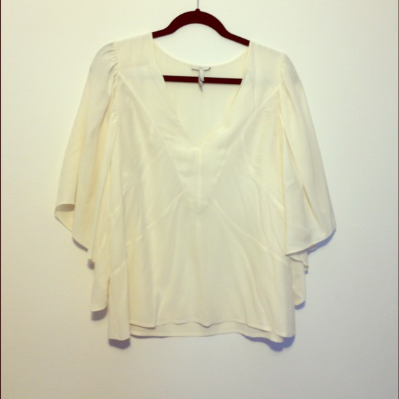 JOIE Flutter Sleeve Silk Ivory Top! REDUCED!
