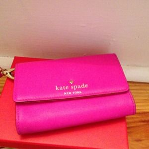 ON HOLD Hot pink Kate spade id wallet