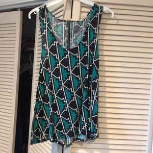 Urban Outfitters Black and teal tank