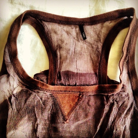 MNG sheer racerback sheer top