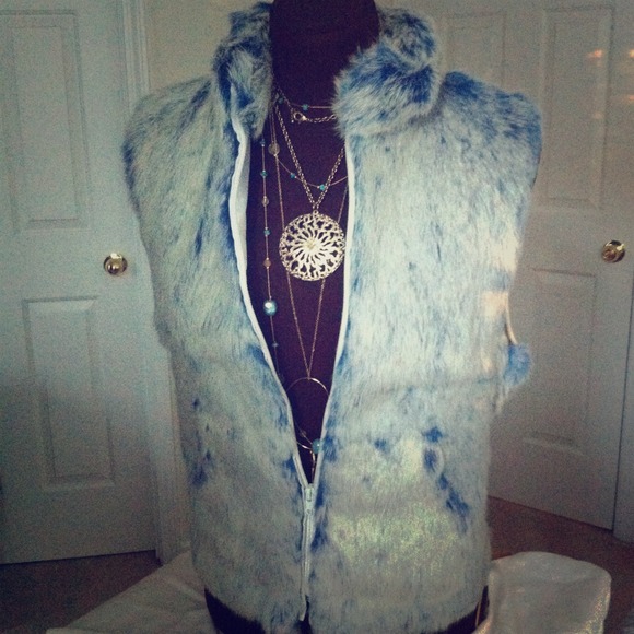 reduced! Fur Vest by Bisou Bisou by Michele Bohbot