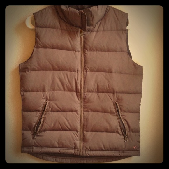 Brown Puff Vest