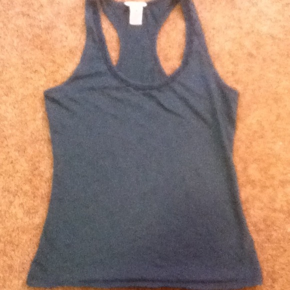 Green X back tank top