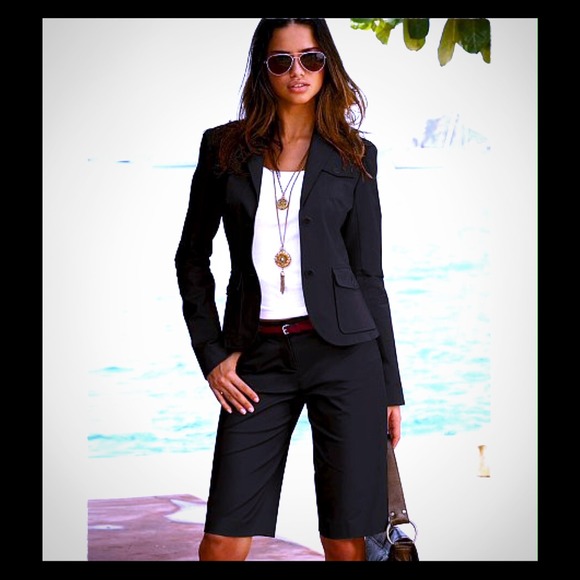 Black office shorts