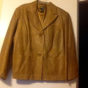 Fabulous camel genuine leather blazer!!