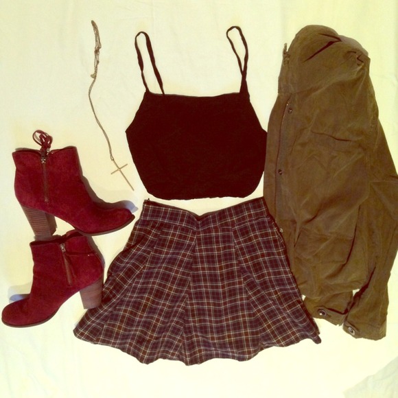 Sold💗Plaid brandy skirt !