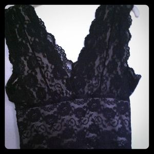 Black lace blouse