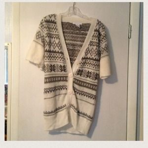 Button up Nordic /Fair isle cardigan sweater