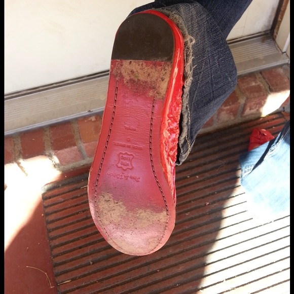 Red designer flat - Picture 2 of 2