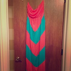 Chevron Maxi Dress - never worn!