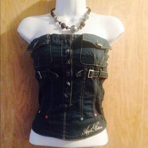 Apple bottoms denim corset