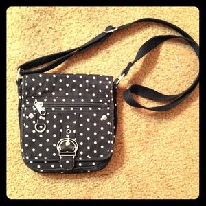 Polka dot cross body purse