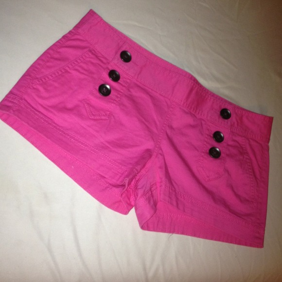 Neon pink shorts