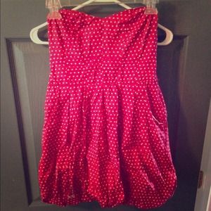 Red polkadot dress