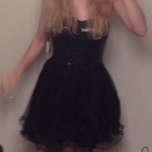 Black sequined homecoming/prom/formal dress