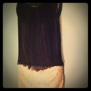 Vintage Style  Black & Gold Dress