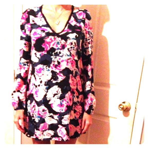 Beautiful floral spring and fall dress