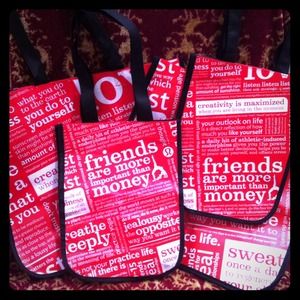 (4) LULULEMON reusable tote bags!!!