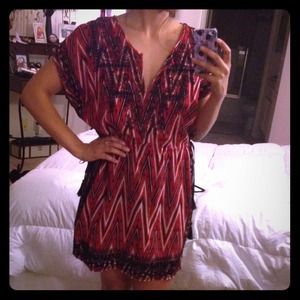 Zara Embroidery Caftan Dress