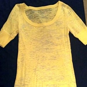 Yellow See-Through Mesh Top