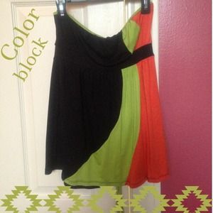 Charlotte Russe Colorblock halter