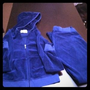 Navy Blue Juicy Couture Velour Suit