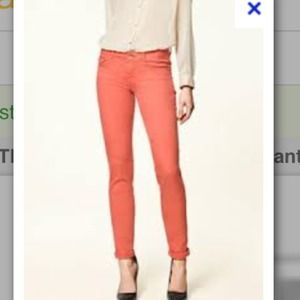 NWOT Coral melon orange Zara core denim