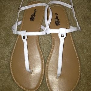 White a d Cognac sandals