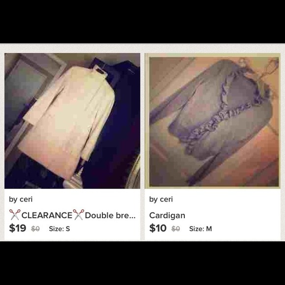 Bundle Double breasted military coat and cardigan