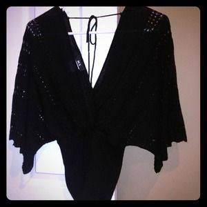 BCX black batwing sweater