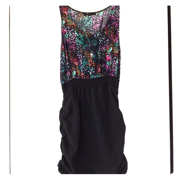 Form fitting dress w/ floral top
