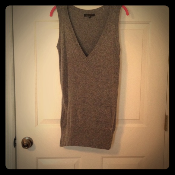 BCBG MAXAZRIA Grey Sleeveless Sweater!
