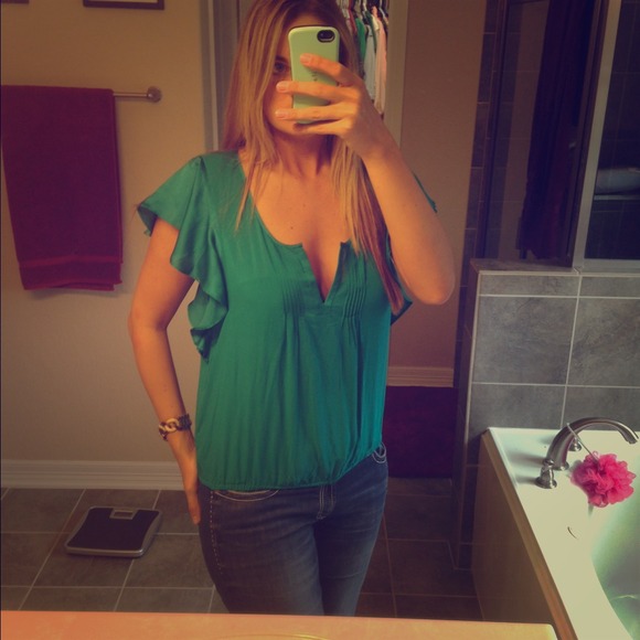 American Eagle Teal Top
