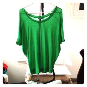 Kelly green dolman sleeve top. Express XS