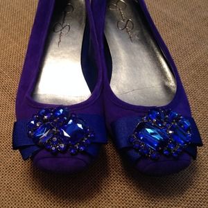 Jessica Simpson Shoes - Reserved 4 trade @tamuho Jeweled Blue Suede Flats Jessica Simpson Shoes - Reserved 4 trade @tamuho Jeweled Blue Suede Flats