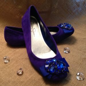 Jessica Simpson Shoes - Reserved 4 trade @tamuho Jeweled Blue Suede Flats Jessica Simpson Shoes - Reserved 4 trade @tamuho Jeweled Blue Suede Flats