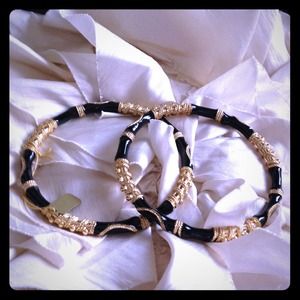 Black and gold bracelet combo