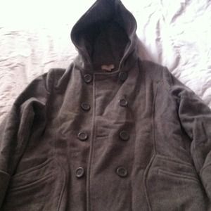 Wool Hood Pea Coat