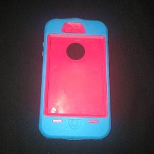 Pink & blue iPhone 4/4s case