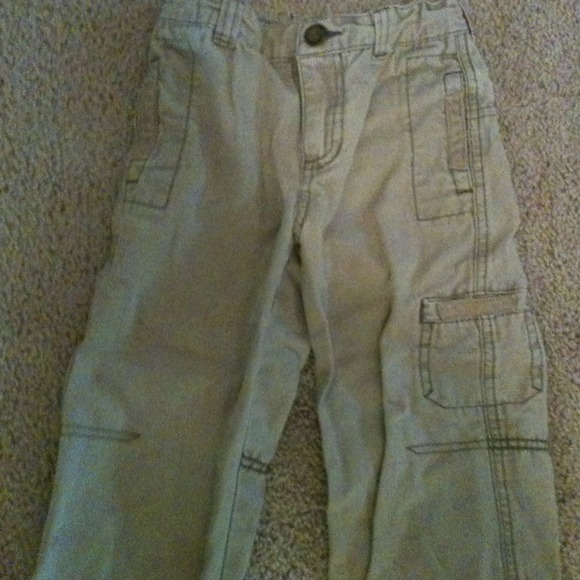Boys khaki cargo pants