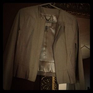 Reduced Ivory vintage leather cropped jacket